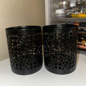 Rustic Candle Holder Set.